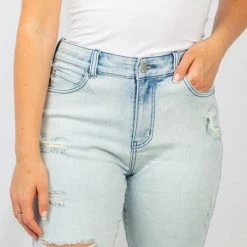 Iris & Rainbow Boutique #K484 Promise Me Everything Distress Bermuda Shorts