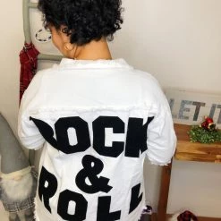 Iris & Rainbow Boutique New Arrivals #L837 Put Another Dime In The Jukebox Jacket (White)