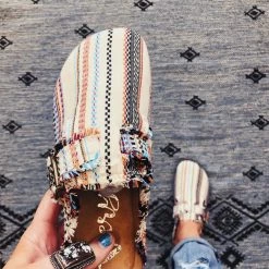 Iris & Rainbow Boutique K548 Livin' The Dream Picnic Shoes (Cream Aztec Multi) New Arrivals