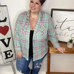 Iris & Rainbow Boutique #L934 I Gotta A Feeling Hoodie (Mint)