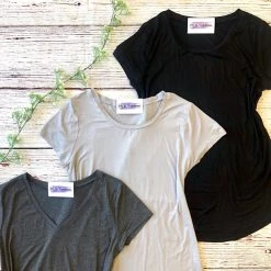 Iris & Rainbow Boutique New Arrivals #C908 Thunder Gray Favorite Tee