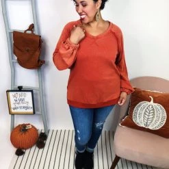 Iris & Rainbow Boutique #K992 Fall On Me POL Pullover (Golden Poppy) New Arrivals