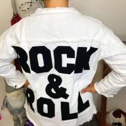 Iris & Rainbow Boutique New Arrivals #L837 Put Another Dime In The Jukebox Jacket (White)