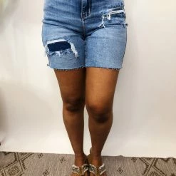 Iris & Rainbow Boutique New Arrivals #M494 Feeling Hot Judy Blue Shorts