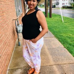 Iris & Rainbow Boutique #J772 Orange Sorbet Tie Dye Lounge Bottoms New Arrivals