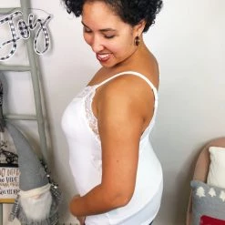 Iris & Rainbow Boutique #L271 Pure Glamour Lace POL Top (White) New Arrivals