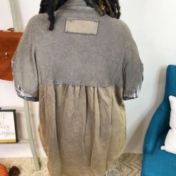 Iris & Rainbow Boutique New Arrivals #K838 Let In The Plaid POL Shacket (Ash Charcoal)