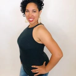 Iris & Rainbow Boutique #K195 Rocker Girl Tank (BLACK)