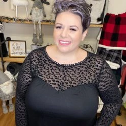 Iris & Rainbow Boutique #946 Kitty Cat Velvet Top New Arrivals