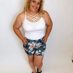 Iris & Rainbow Boutique #K247 The Maze Criss Cross Tank (White) New Arrivals