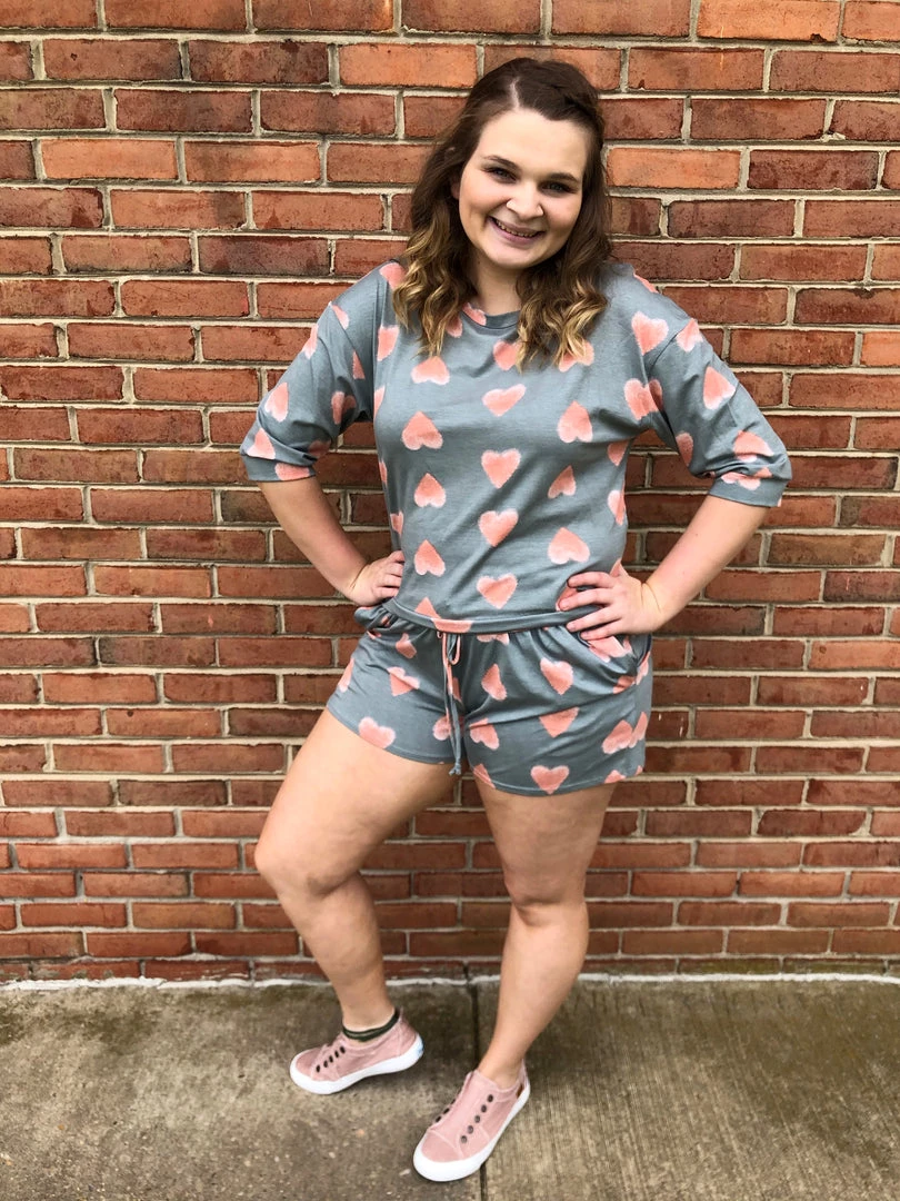 Iris & Rainbow Boutique #313 Sage Hearts Pullover Tops 14 Iris & Rainbow Boutique #313 Sage Hearts Pullover Tops