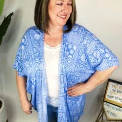 Iris & Rainbow Boutique #M616 Feel The Vibe Cardigan (Blue)