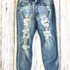Iris & Rainbow Boutique New Arrivals #J827 Andrea’s Distressed Judy Blue Boyfriend Jeans