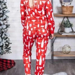 Iris & Rainbow Boutique #L619 It's Wine O'clock Pajamas