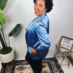 Iris & Rainbow Boutique New Arrivals #N359 French Blue Blazer Jacket