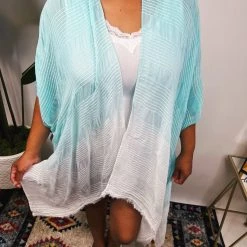 Iris & Rainbow Boutique #N323 Wispy Ombre Kimono