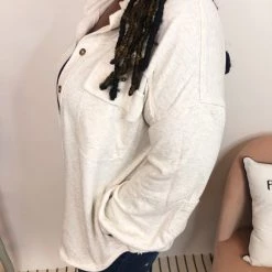 Iris & Rainbow Boutique #K909 Vanilla Bean POL Shacket