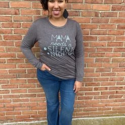 Iris & Rainbow Boutique New Arrivals #H95 Mama Needs A Silent Night T-shirt