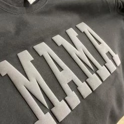 Iris & Rainbow Boutique #L429 Mama Sweatshirt Black Puff Print New Arrivals