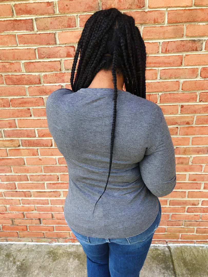 Iris & Rainbow Boutique #K662 Simply Sophisticated Long Sleeve Top (Charcoal) 8 Iris & Rainbow Boutique #K662 Simply Sophisticated Long Sleeve Top (Charcoal)