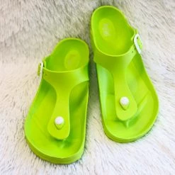 Iris & Rainbow Boutique #K98 Slide In To The Weekend Sandals (Lime)