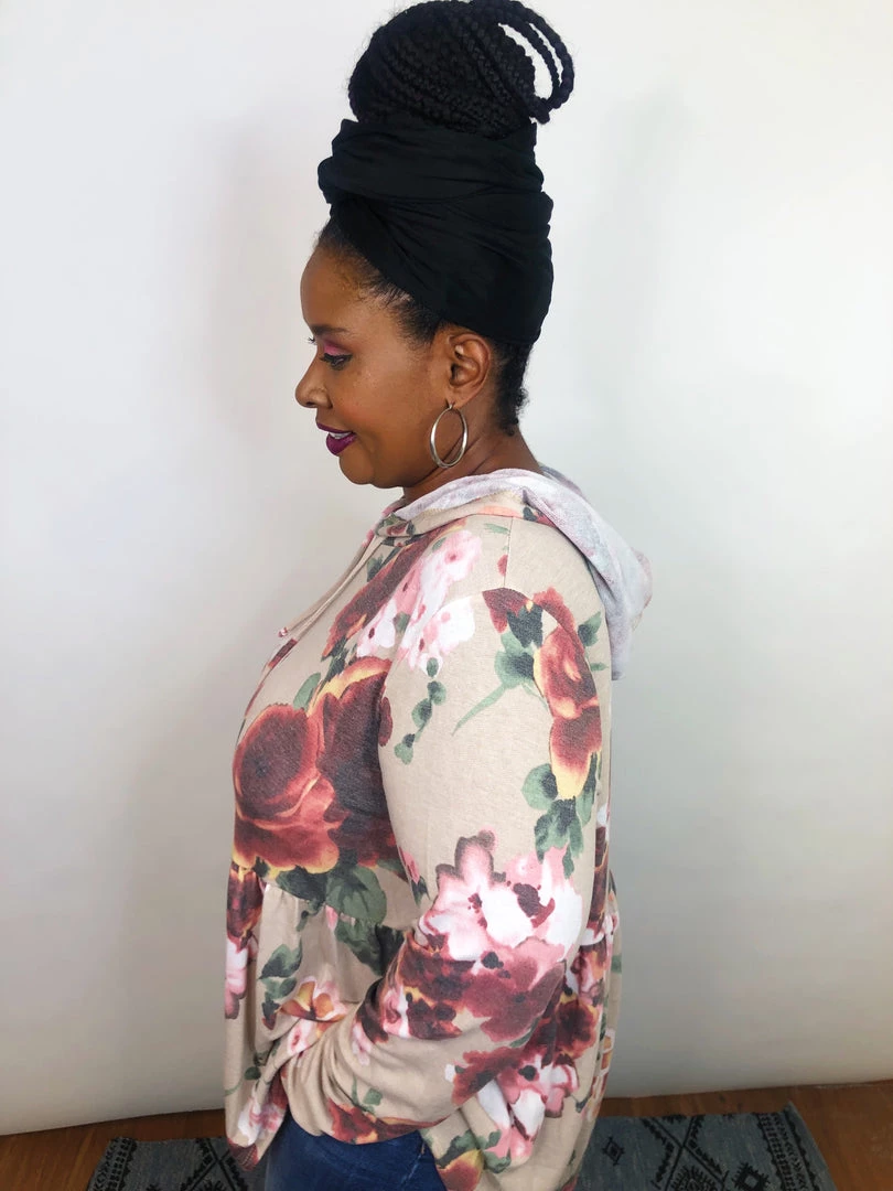 Iris & Rainbow Boutique New Arrivals #K648 Hawaiian Hush Babydoll Top (TAUPE/MAUVE) 5 Iris & Rainbow Boutique New Arrivals #K648 Hawaiian Hush Babydoll Top (TAUPE/MAUVE)