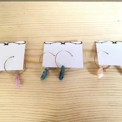 Iris & Rainbow Boutique New Arrivals #757 Hoop Stone Earrings