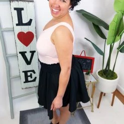 Iris & Rainbow Boutique New Arrivals #M661 Going Out Skorts (Black)