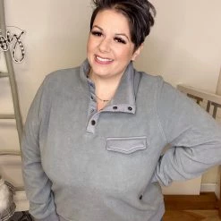 Iris & Rainbow Boutique New Arrivals #M111 Forever Winter Pullover (Grey)