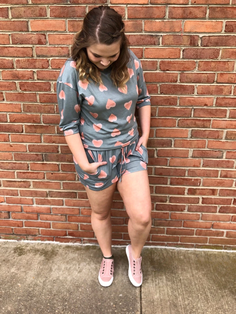 Iris & Rainbow Boutique #313 Sage Hearts Pullover Tops 15 Iris & Rainbow Boutique #313 Sage Hearts Pullover Tops