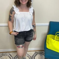 Iris & Rainbow Boutique #H584 Queen Of Rock High Waist Frayed Judy Blue Shorts New Arrivals