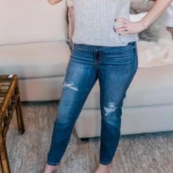 Iris & Rainbow Boutique #J58 Take Me For A Ride Judy Blue Slim Fit Jeans