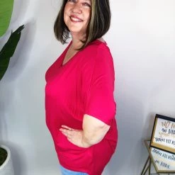 Iris & Rainbow Boutique #M617 My Dolman Back Lace (Fuchsia) New Arrivals