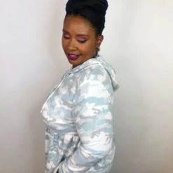 Iris & Rainbow Boutique #K644 Hidden Within Camo Babydoll Top New Arrivals