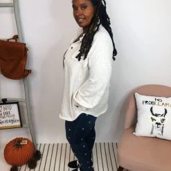 Iris & Rainbow Boutique #K909 Vanilla Bean POL Shacket