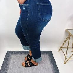 Iris & Rainbow Boutique #N261 Summer Heat Mid Rise Straight Risen Jeans