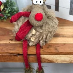 Iris & Rainbow Boutique New Arrivals #L366 Sitting Fuzzy Plush Moose