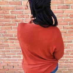 Iris & Rainbow Boutique #K685 The City Girl's Cozy Pullover (Rust)