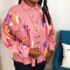 Iris & Rainbow Boutique #K837 Painting Life In Color POL Jacket 14 Iris & Rainbow Boutique #K837 Painting Life In Color POL Jacket