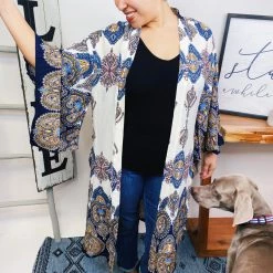 Iris & Rainbow Boutique New Arrivals #L910 Afterglow Kimono (Blue)