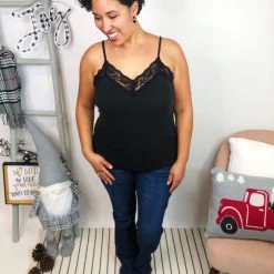 Iris & Rainbow Boutique #L272 Pure Glamour Lace POL Top (Black)