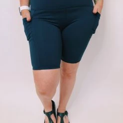 Iris & Rainbow Boutique #K287 Mono B Pocket Biker Shorts (Dark Navy)