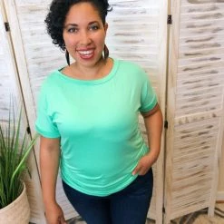 Iris & Rainbow Boutique #K116 Evie's Green Top