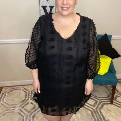 Iris & Rainbow Boutique H547 Dotting Down The Street Cold Shoulder Dress New Arrivals