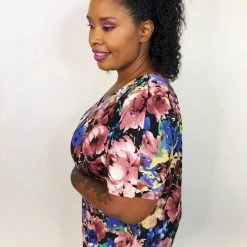 Iris & Rainbow Boutique New Arrivals #K707 Evening Blooms Top