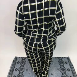 Iris & Rainbow Boutique New Arrivals #K736 In The Grid Lounge Set