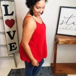 Iris & Rainbow Boutique #M238 A League Of Their Own Top (Red) New Arrivals