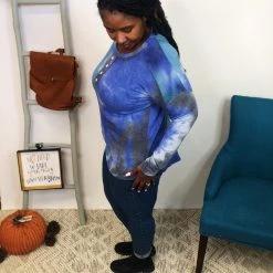 Iris & Rainbow Boutique #K891 Waves Of Tie Dye Top