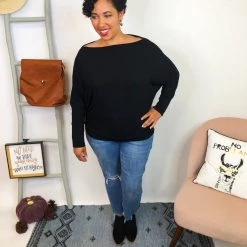 Iris & Rainbow Boutique #K784 Hanging On To My Love Dolman Top New Arrivals