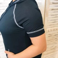 Iris & Rainbow Boutique #K65 Black Out The Lines Hooded Top